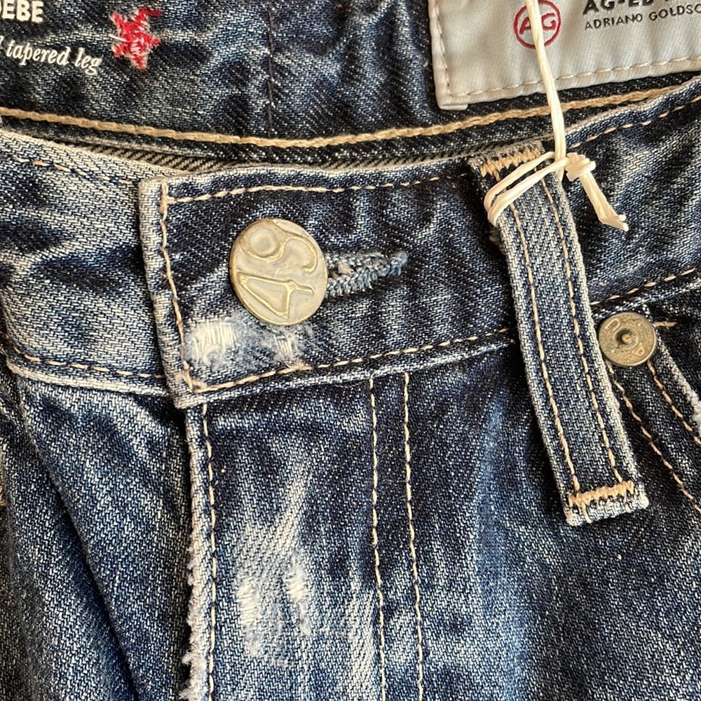AG Adriano Goldschmied Embroidered Bumble Bee Phoebe Boyfriend High Waist 26 - Picture 10 of 10